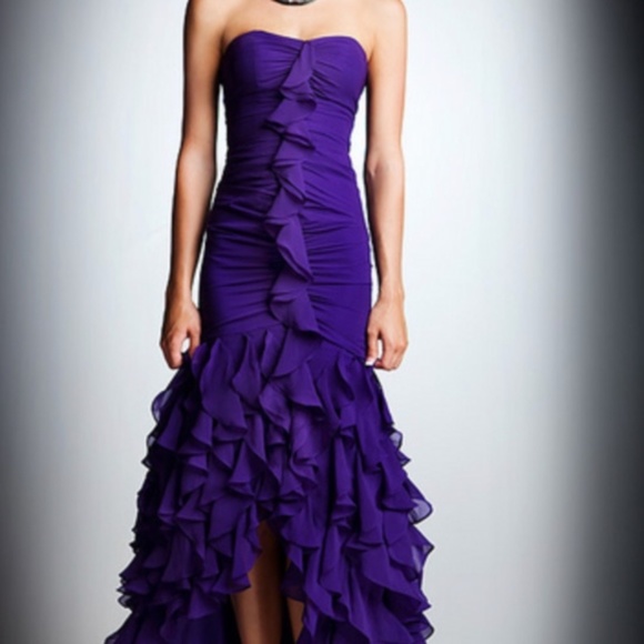 Burnt Orange Strapless Ruffled Maxi Gown Dress. New with tags . Head Turner ❤️ - Picture 2 of 6